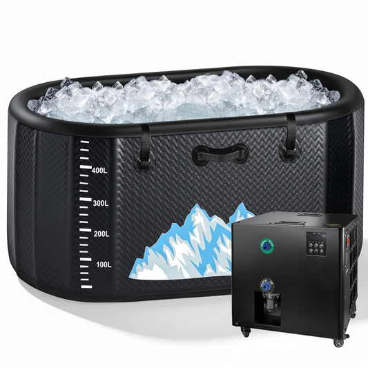 Cold Plunge Tub Built for Full Recovery, 248 Gallon Capacity, 1HP Dual System Chiller, WiFi Control