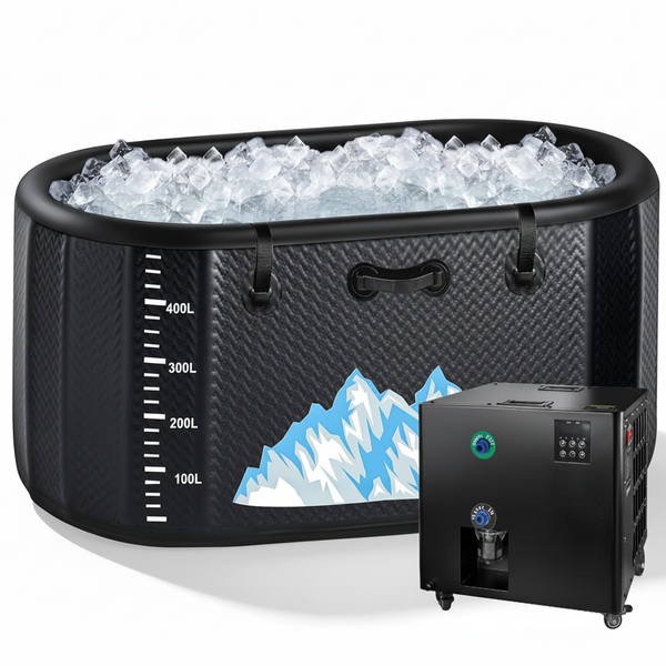 Cold Plunge Tub Built for Full Recovery, 248 Gallon Capacity, 1HP Dual System Chiller, WiFi Control