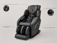 Jin Black Synthetic Leather SL Track Deluxe Massage Chair — Feature Infographic
